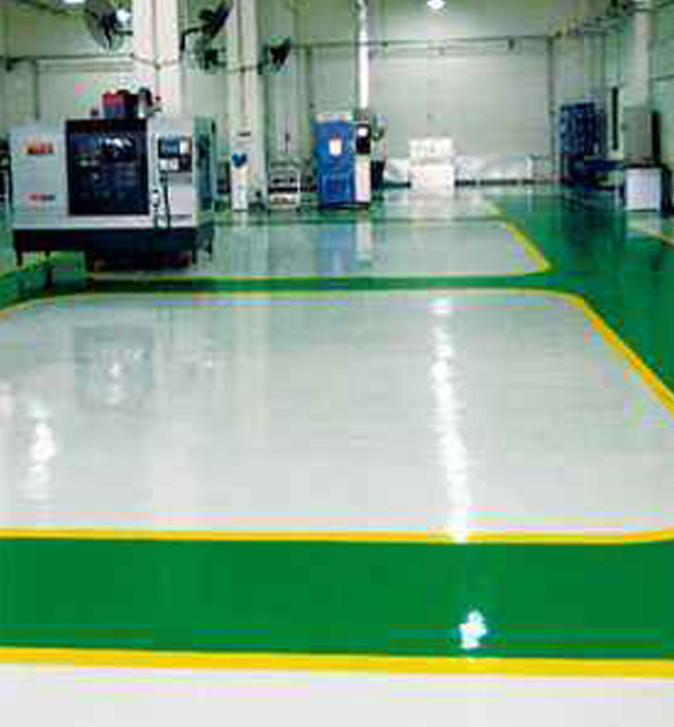 Water-based epoxy floor paint (self-leveling base, middle and surface)